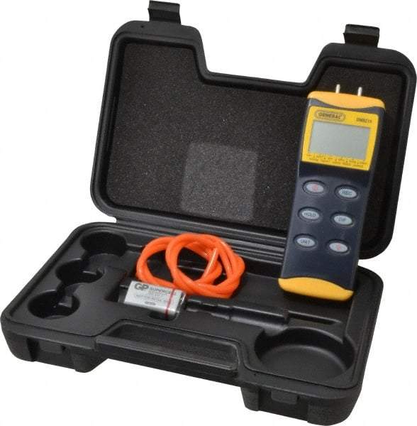 General - 15 Max psi, 0.3% Accuracy, Handheld Digital Manometer - 30 Maximum PSI, 415 Inch Water Column - Eagle Tool & Supply