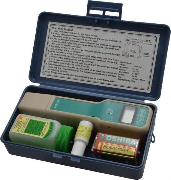General - 0 to 14 pH, pH Meter - Accurate up to 0.2 pH - Eagle Tool & Supply