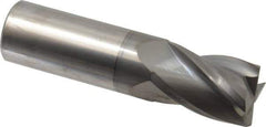 Hertel - 1", 1-1/2" LOC, 1" Shank Diam, 4" OAL, 4 Flute, Solid Carbide Square End Mill - Single End, TiCN Finish, Spiral Flute, 30° Helix, Centercutting, Right Hand Cut, Right Hand Flute - Eagle Tool & Supply