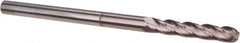 Hertel - 1/8" Diam, 3/4" LOC, 4 Flute Solid Carbide Ball End Mill - TiCN Finish, Single End, 2-1/4" OAL, 1/8" Shank Diam - Eagle Tool & Supply