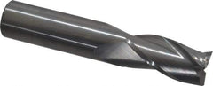Hertel - 3/4", 1-1/2" LOC, 3/4" Shank Diam, 4" OAL, 3 Flute, Solid Carbide Square End Mill - Single End, Uncoated, Spiral Flute, 30° Helix, Centercutting, Right Hand Cut - Eagle Tool & Supply