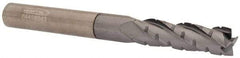 Hertel - 5/16" Diam, 1-1/8" LOC, 4 Flute Solid Carbide Roughing Square End Mill - TiCN Finish, 3" OAL, 5/16" Shank Diam, Single End, Centercutting - Eagle Tool & Supply