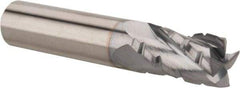 Hertel - 3/8" Diam, 5/8" LOC, 4 Flute Solid Carbide Roughing Square End Mill - TiCN Finish, 2" OAL, 3/8" Shank Diam, Single End, Centercutting - Eagle Tool & Supply