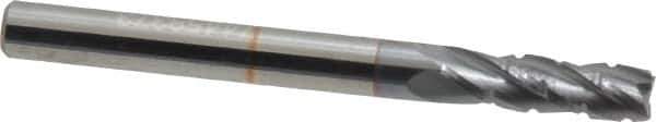 Hertel - 3/16" Diam, 5/8" LOC, 4 Flute Solid Carbide Roughing Square End Mill - TiCN Finish, 2" OAL, 3/16" Shank Diam, Single End, Centercutting - Eagle Tool & Supply