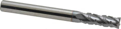 Hertel - 1/4" Diam, 3/4" LOC, 4 Flute Solid Carbide Roughing Square End Mill - TiCN Finish, 2-1/2" OAL, 1/4" Shank Diam, Single End, Centercutting - Eagle Tool & Supply