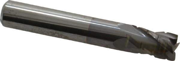 Hertel - 5/16" Diam, 13/16" LOC, 4 Flute Solid Carbide Roughing Square End Mill - TiCN Finish, 2-1/2" OAL, 5/16" Shank Diam, Single End, Centercutting - Eagle Tool & Supply