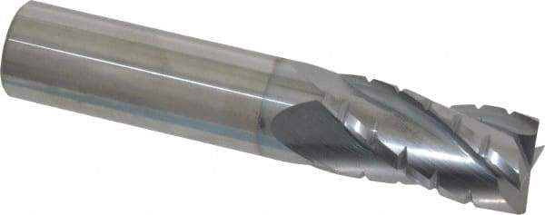 Hertel - 3/4" Diam, 1-1/2" LOC, 4 Flute Solid Carbide Roughing Square End Mill - TiCN Finish, 4" OAL, 3/4" Shank Diam, Single End, Centercutting - Eagle Tool & Supply