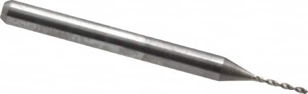Hertel - 1/32", 130° Drill Point, 1/8" Shank Diam, Fast Spiral Circuit Board Drill Bit - Eagle Tool & Supply