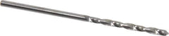 Hertel - 1.5mm 118° Solid Carbide Jobber Drill - Bright Finish, Right Hand Cut, Spiral Flute, Straight Shank, 1-1/2" OAL, Standard Point - Eagle Tool & Supply