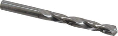 Hertel - 8mm 118° Solid Carbide Jobber Drill - Bright Finish, Right Hand Cut, Spiral Flute, Straight Shank, 3-3/4" OAL, Standard Point - Eagle Tool & Supply