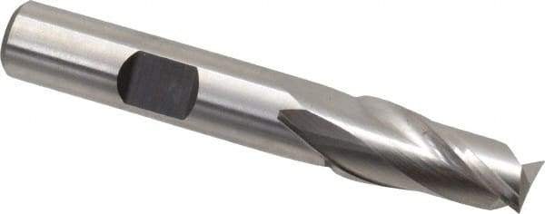 Hertel - 0.3937", 13/16" LOC, 3/8" Shank Diam, 2-1/2" OAL, 2 Flute, Cobalt Square End Mill - Single End, Uncoated, Spiral Flute, Centercutting, Right Hand Cut, Right Hand Flute - Eagle Tool & Supply