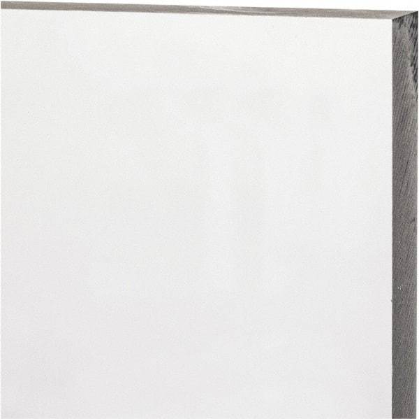 Made in USA - 1/2" Thick x 12" Wide x 1' Long, Polycarbonate Sheet - Clear, Static Dissipative Grade - Eagle Tool & Supply