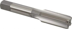OSG - M18x1.50 Metric Fine 4 Flute Bright Finish High Speed Steel Straight Flute Standard Hand Tap - Bottoming, Right Hand Thread, 4-1/32" OAL, 1-13/16" Thread Length, D6 Limit, Oversize - Exact Industrial Supply