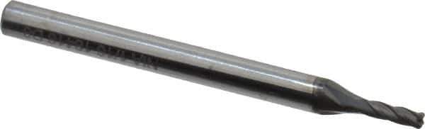 Niagara Cutter - 1/16", 4 Flute, Single End, Solid Carbide, 0.015" Corner Radius End Mill - 1-1/2" OAL, 30° Helix, Right Hand Flute, 3/16" LOC, Right Hand Cut - Eagle Tool & Supply