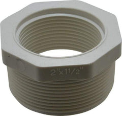 Value Collection - 2 x 1-1/2" PVC Plastic Pipe Bushing - Schedule 40, MIPT x FIPT End Connections - Eagle Tool & Supply