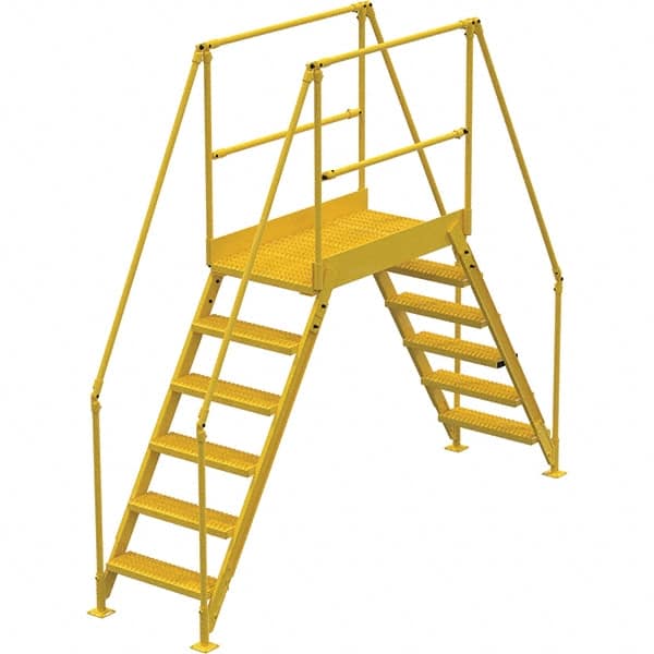 Vestil - 102-7/8" High 500 Lb Capacity 6 Step Crossover Bridge - Eagle Tool & Supply