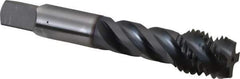 OSG - 3/4-10 UNC 4 Flute 2B/3B Modified Bottoming Spiral Flute Tap - Vanadium High Speed Steel, TiCN Finish, 4-1/4" OAL, Right Hand Flute, Right Hand Thread, H5, Series 290 - Eagle Tool & Supply