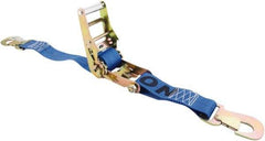 Erickson Manufacturing - 7' Long x 2" Wide, 5,000 Lb Basket Capacity, Polyester & Steel Web Sling - Blue - Eagle Tool & Supply