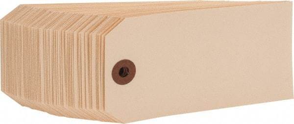 NMC - 2-3/8" High x 4-3/4" Long, Safety & Facility Blank Tag - 1 Side, Manila Cardstock - Eagle Tool & Supply