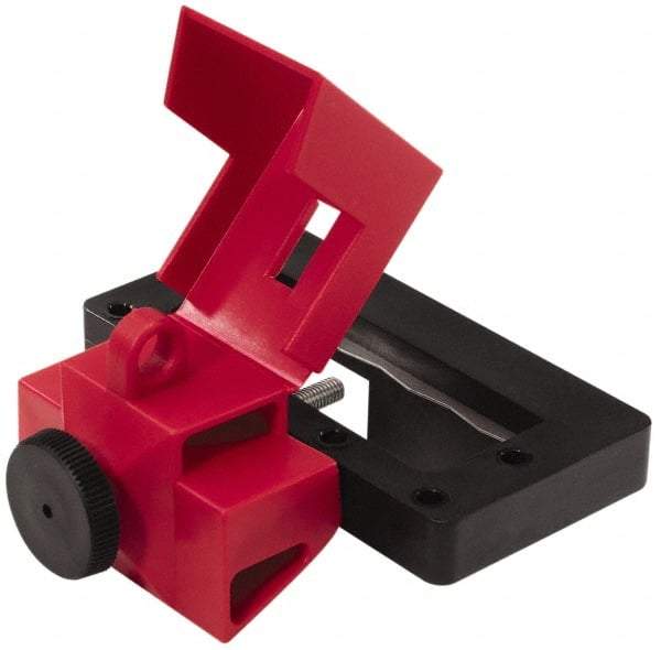 NMC - 3 Wide, Plastic Single-Pole Circuit Breaker Lockout - 1 Padlock, 1 Circuit - Eagle Tool & Supply