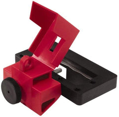 NMC - 3 Wide, Plastic Single-Pole Circuit Breaker Lockout - 1 Padlock, 1 Circuit - Eagle Tool & Supply