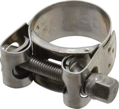 Mikalor - 1-3/16" Hose, 0.78" Wide x 0.04" Thick, T-Bolt Hose Clamp - 1.14 to 1.22" Diam, Stainless Steel - Eagle Tool & Supply