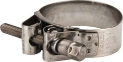 Mikalor - 2-1/4" Hose, 0.78" Wide x 0.04" Thick, T-Bolt Hose Clamp - 2.17 to 2.32" Diam, Stainless Steel - Eagle Tool & Supply