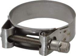 Mikalor - 2-13/32" Hose, 0.78" Wide x 0.04" Thick, T-Bolt Hose Clamp - 2.32 to 2.48" Diam, Stainless Steel - Eagle Tool & Supply