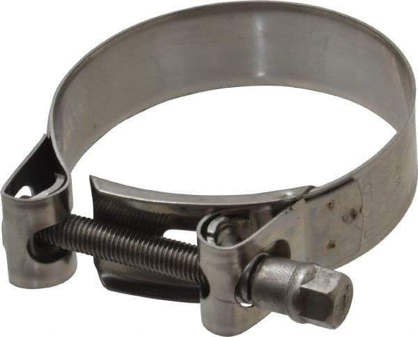 Mikalor - 2-5/8" Hose, 0.78" Wide x 0.04" Thick, T-Bolt Hose Clamp - 2.48 to 2.68" Diam, Stainless Steel - Eagle Tool & Supply