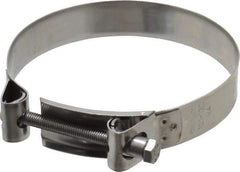 Mikalor - 5" Hose, 0.98" Wide x 0.04" Thick, T-Bolt Hose Clamp - 4.76 to 5.11" Diam, Stainless Steel - Eagle Tool & Supply