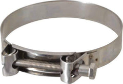 Mikalor - 5-3/4" Hose, 1.1" Wide x 0.051" Thick, T-Bolt Hose Clamp - 5.51 to 5.91" Diam, Stainless Steel - Eagle Tool & Supply