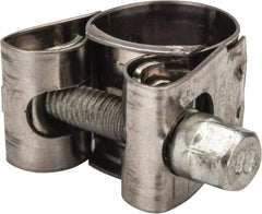 Mikalor - 3/4" Hose, 0.71" Wide x 0.04" Thick, T-Bolt Hose Clamp - 0.67 to 3/4" Diam, Stainless Steel Band, Housing & Zinc Plated Screw - Eagle Tool & Supply