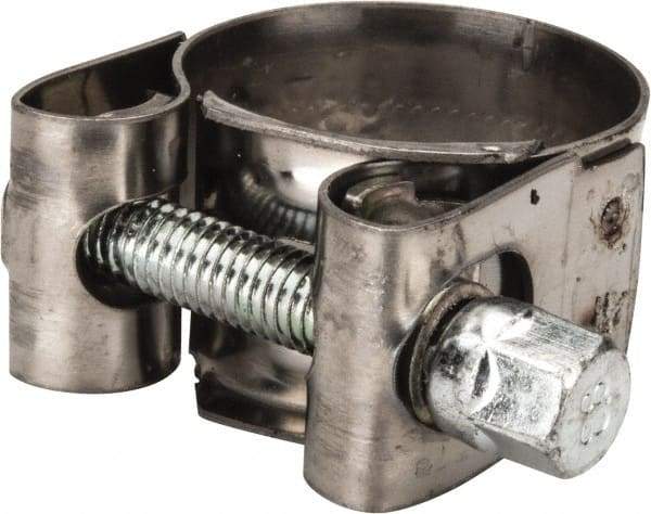 Mikalor - 1" Hose, 0.71" Wide x 0.04" Thick, T-Bolt Hose Clamp - 0.98 to 1.06" Diam, Stainless Steel Band, Housing & Zinc Plated Screw - Eagle Tool & Supply