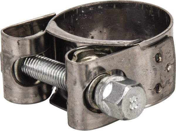 Mikalor - 1-3/16" Hose, 0.78" Wide x 0.04" Thick, T-Bolt Hose Clamp - 1.14 to 1.22" Diam, Stainless Steel Band, Housing & Zinc Plated Screw - Eagle Tool & Supply