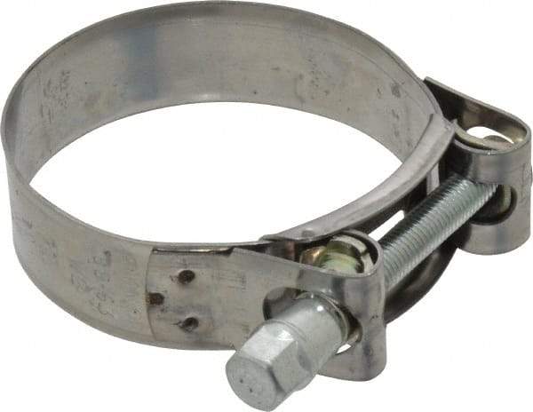 Mikalor - 2-13/32" Hose, 0.78" Wide x 0.04" Thick, T-Bolt Hose Clamp - 2.32 to 2.48" Diam, Stainless Steel Band, Housing & Zinc Plated Screw - Eagle Tool & Supply