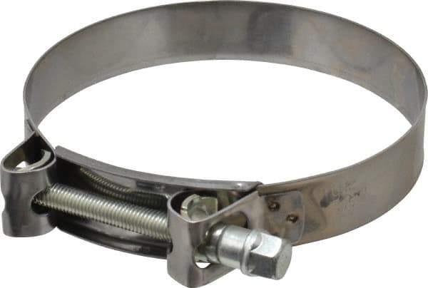 Mikalor - 5-3/4" Hose, 1.1" Wide x 0.051" Thick, T-Bolt Hose Clamp - 5.51 to 5.91" Diam, Stainless Steel Band, Housing & Zinc Plated Screw - Eagle Tool & Supply