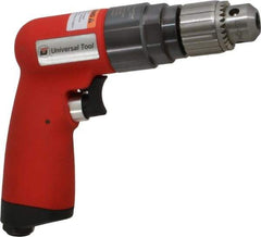 Universal Tool - 1/4" Keyed Chuck - Pistol Grip Handle, 6,000 RPM, 4.6 CFM, 0.9 hp, 90 psi - Eagle Tool & Supply