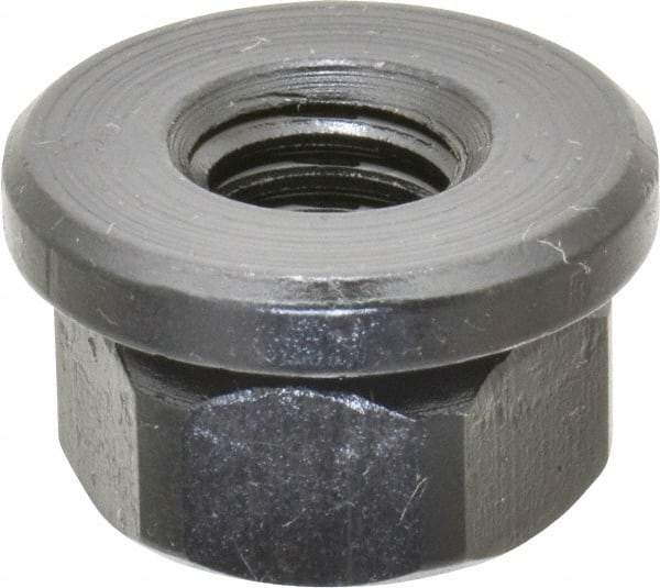 Gibraltar - 3/8-16, 7/8" Flange Diam, 1/2" High, 11/16" Across Flats, Flange Nut - Grade 12L14 Steel, Black Oxide Finish, 1/8" Flange Height, TCMAI - Eagle Tool & Supply