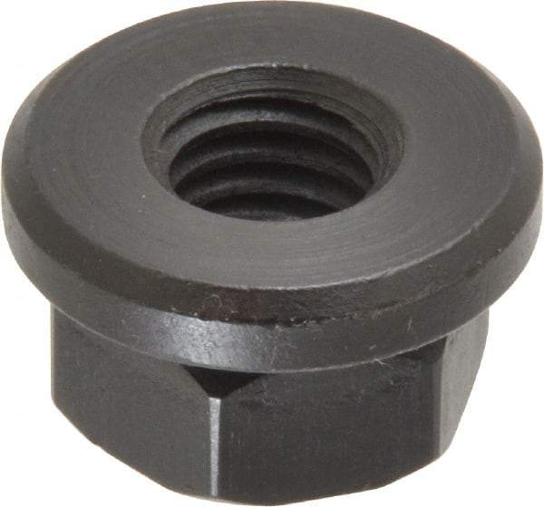 Gibraltar - 7/16-14, 1" Flange Diam, 9/16" High, 3/4" Across Flats, Flange Nut - Grade 12L14 Steel, Black Oxide Finish, 5/32" Flange Height, TCMAI - Eagle Tool & Supply