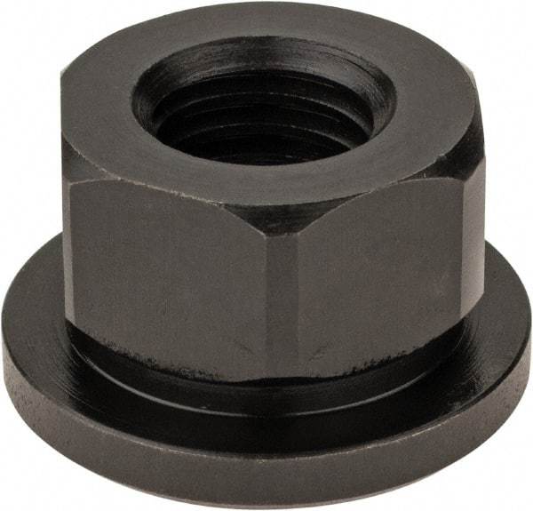 Gibraltar - 5/8-11, 1-3/8" Flange Diam, 13/16" High, 1-1/16" Across Flats, Flange Nut - Grade 12L14 Steel, Black Oxide Finish, 3/16" Flange Height, TCMAI - Eagle Tool & Supply