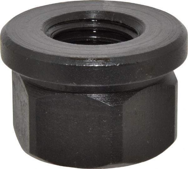 Gibraltar - 7/8-9, 1-3/4" Flange Diam, 1-1/8" High, 1-7/16" Across Flats, Flange Nut - Grade 12L14 Steel, Black Oxide Finish, 1/4" Flange Height, TCMAI - Eagle Tool & Supply