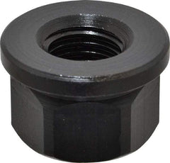 Gibraltar - 1-8, 2" Flange Diam, 1-1/4" High, 1-5/8" Across Flats, Flange Nut - Grade 12L14 Steel, Black Oxide Finish, 1/4" Flange Height, TCMAI - Eagle Tool & Supply