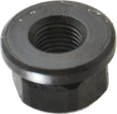 Gibraltar - 3/8-24, 7/8" Flange Diam, 1/2" High, 11/16" Across Flats, Flange Nut - Grade 12L14 Steel, Black Oxide Finish, 1/8" Flange Height, TCMAI - Eagle Tool & Supply