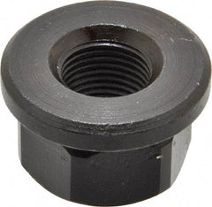 Gibraltar - 5/8-18, 1-3/8" Flange Diam, 13/16" High, 1-1/16" Across Flats, Flange Nut - Grade 12L14 Steel, Black Oxide Finish, 3/16" Flange Height, TCMAI - Eagle Tool & Supply