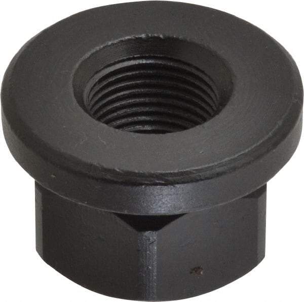 Gibraltar - 3/4-16, 1-5/8" Flange Diam, 1" High, 1-1/4" Across Flats, Flange Nut - Grade 12L14 Steel, Black Oxide Finish, 1/4" Flange Height, TCMAI - Eagle Tool & Supply