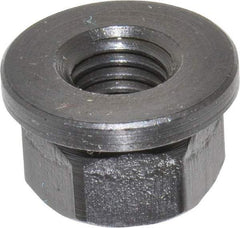 Gibraltar - M10x1.50, 22mm Flange Diam, 13mm High, 17mm Across Flats, Flange Nut - Grade 12L14 Steel, Black Oxide Finish, 3" Flange Height, TCMAI - Eagle Tool & Supply