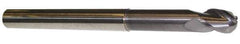 ProMax - 1/2" Diam, 5/8" LOC, 3 Flute Solid Carbide Ball End Mill - AlTiN Finish, Single End, 6" OAL, 1/2" Shank Diam, Spiral Flute - Eagle Tool & Supply