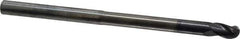 ProMax - 3/8" Diam, 1/2" LOC, 3 Flute Solid Carbide Ball End Mill - AlTiN Finish, Single End, 6" OAL, 3/8" Shank Diam, Spiral Flute - Eagle Tool & Supply