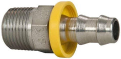 Parker - 3/8-18 NPTF Steel Hydraulic Hose Male NPTF Pipe Swivel - -6 Hose Size - Eagle Tool & Supply