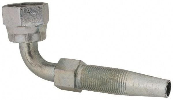 Parker - 11/16-16 SAE Steel Hydraulic Hose Female Seal-Lok Swivel 90° Elbow & Short Drop - 6,000 psi, -6 Hose Size, 3/8" Hose Diam - Eagle Tool & Supply